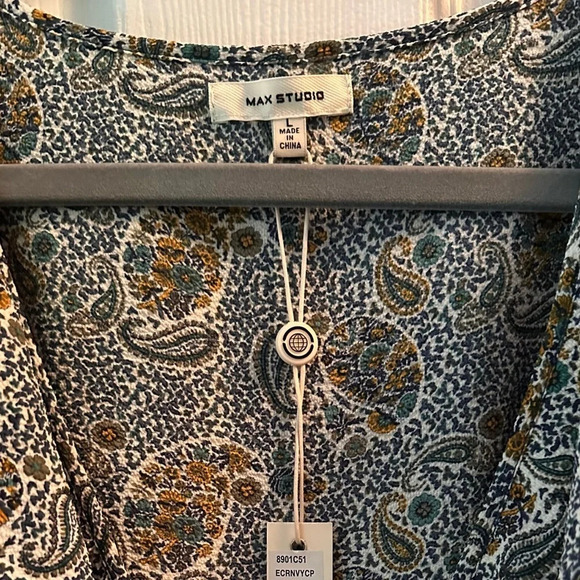 🆕 Max Studio Wrap Dress Size Large - Picture 5 of 7